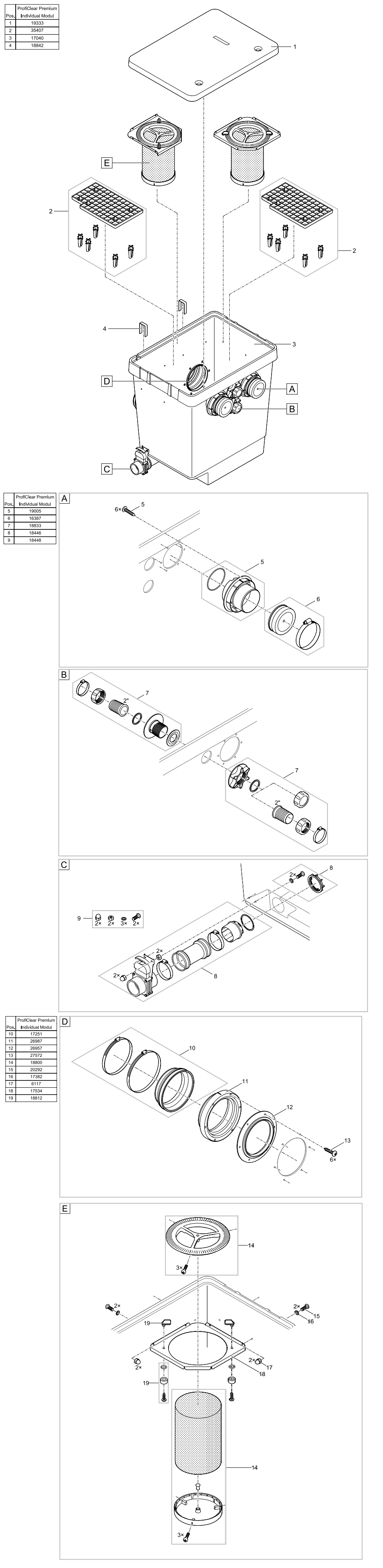 Individual Module L Exploded Diagram and Parts List