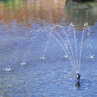 Magma fountain nozzle supplied with optional Filtral Fountain Kit