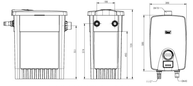 Filtomatic 12000 & 25000 Technical Dimensions