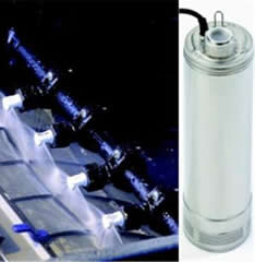Ebara pressure pump and water jets for drum cleaning