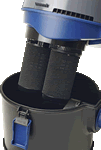 The Oase Pondovac 4 incorporates a twin chamber system for continuous vacuuming