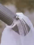 Pond or pool waste can be collected in the supplied sludge bag