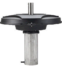Pro-Jet floating fountain with fountain nozzle fitted