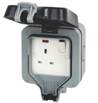 Single 13A Outdoor Electrical Socket IP66