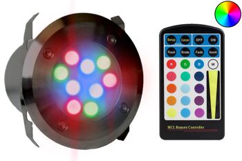 UltraLuxx RGB LED Deck Light + R/C -24w