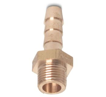 1/4" BSPM x 8mm Brass Hosetail