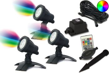 PondMax RGB LED Spotlight Set 3