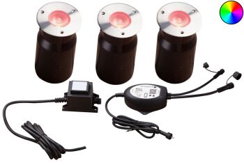 Set of 3 RGB LED Smart Deck Lights