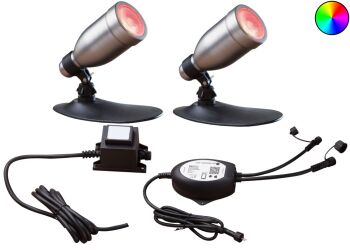 Set of 2 RGB LED Smart Lights – 9 Watt