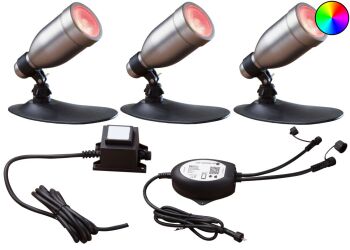 Set of 3 RGB LED Smart Lights – 9 Watt