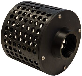 1" BSPF Black Tin Can Strainer