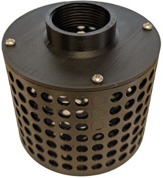 1" BSPF Black Tin Can Strainer